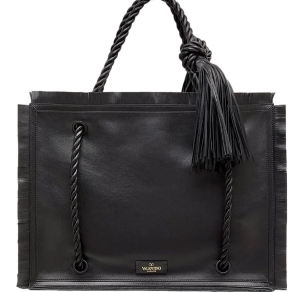 VALENTINO Women's Valentino Garavani "The Rope" Calf leather Large Fringe Tote